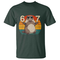 Funny Groundhog 67 T Shirt Six Seven Meme Retro Vintage Woodchuck Day - Wonder Print Shop