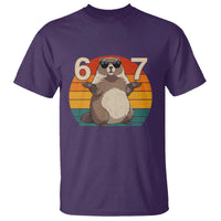 Funny Groundhog 67 T Shirt Six Seven Meme Retro Vintage Woodchuck Day - Wonder Print Shop
