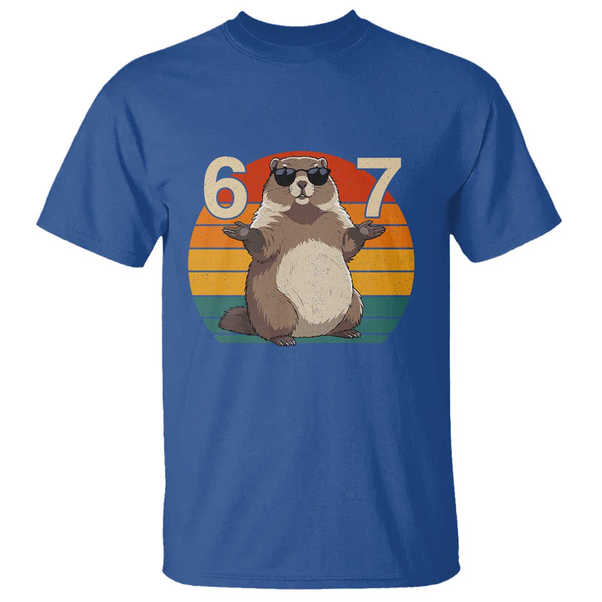 Funny Groundhog 67 T Shirt Six Seven Meme Retro Vintage Woodchuck Day - Wonder Print Shop