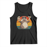 Funny Groundhog 67 Tank Top Six Seven Meme Retro Vintage Woodchuck Day - Wonder Print Shop