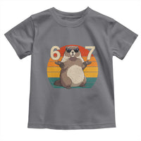 Funny Groundhog 67 Toddler T Shirt Six Seven Meme Retro Vintage Woodchuck Day - Wonder Print Shop