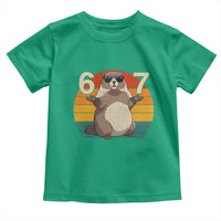 Funny Groundhog 67 Toddler T Shirt Six Seven Meme Retro Vintage Woodchuck Day - Wonder Print Shop