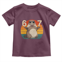 Funny Groundhog 67 Toddler T Shirt Six Seven Meme Retro Vintage Woodchuck Day - Wonder Print Shop