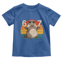 Funny Groundhog 67 Toddler T Shirt Six Seven Meme Retro Vintage Woodchuck Day - Wonder Print Shop