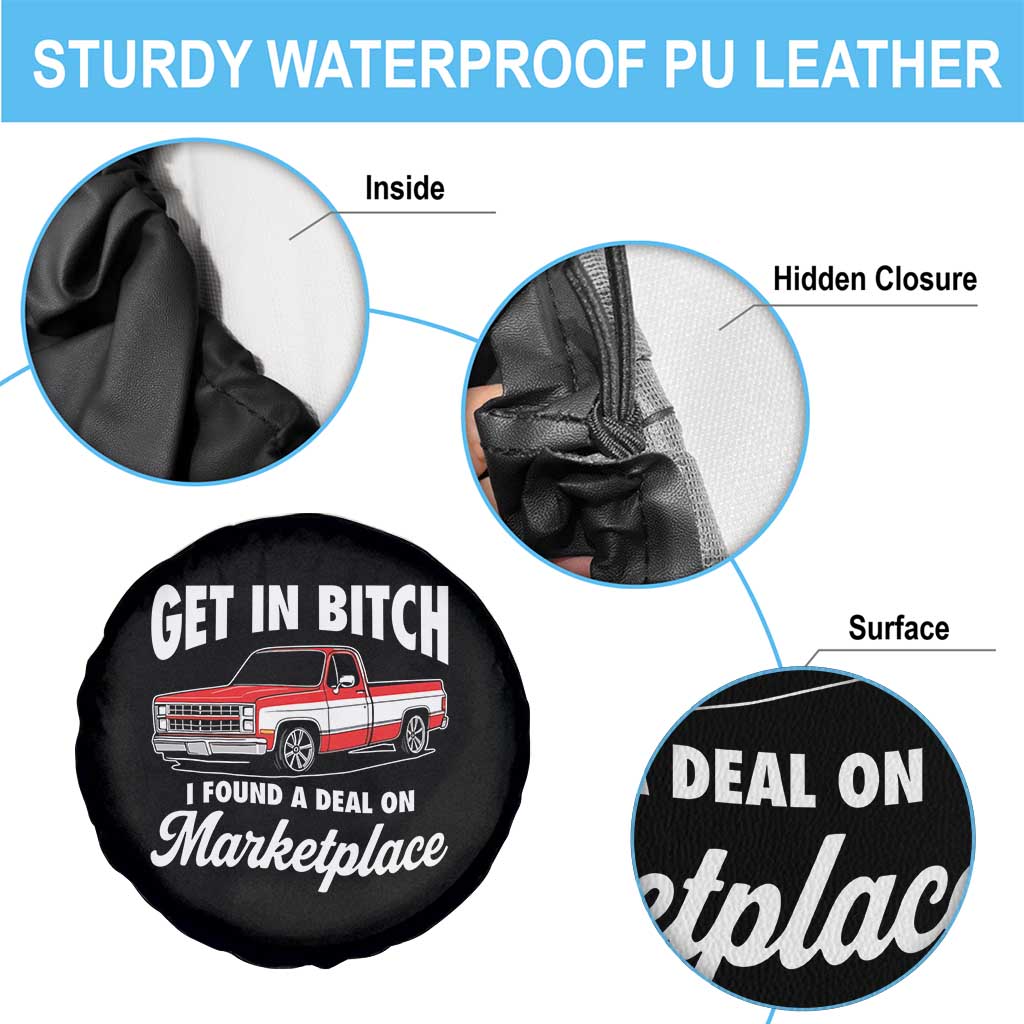 Funny Get in Bitch I Found A Deal On Marketplace Meme Spare Tire Cover - Wonder Print Shop