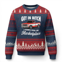 Funny Get in Bitch I Found A Deal On Marketplace Meme Ugly Christmas Sweater - Wonder Print Shop