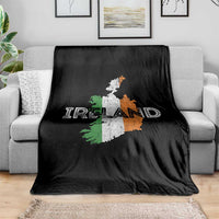 Vintage Irish Map Ireland Pride Souvenir Throw Blanket