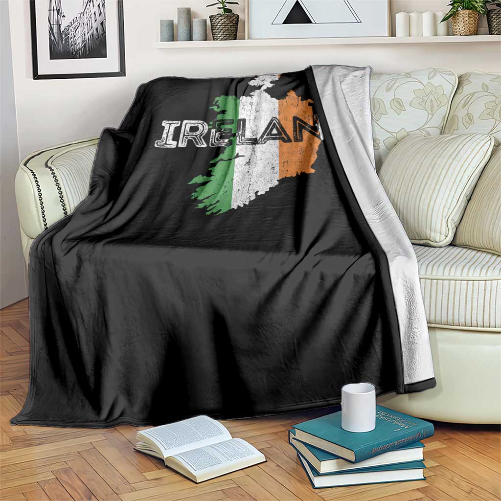 Vintage Irish Map Ireland Pride Souvenir Throw Blanket