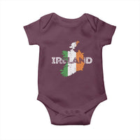 Vintage Irish Map Ireland Pride Souvenir Baby Onesie