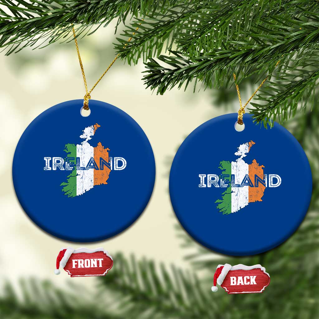 Vintage Irish Map Ireland Pride Souvenir Ceramic Ornament
