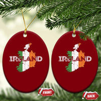 Vintage Irish Map Ireland Pride Souvenir Ceramic Ornament
