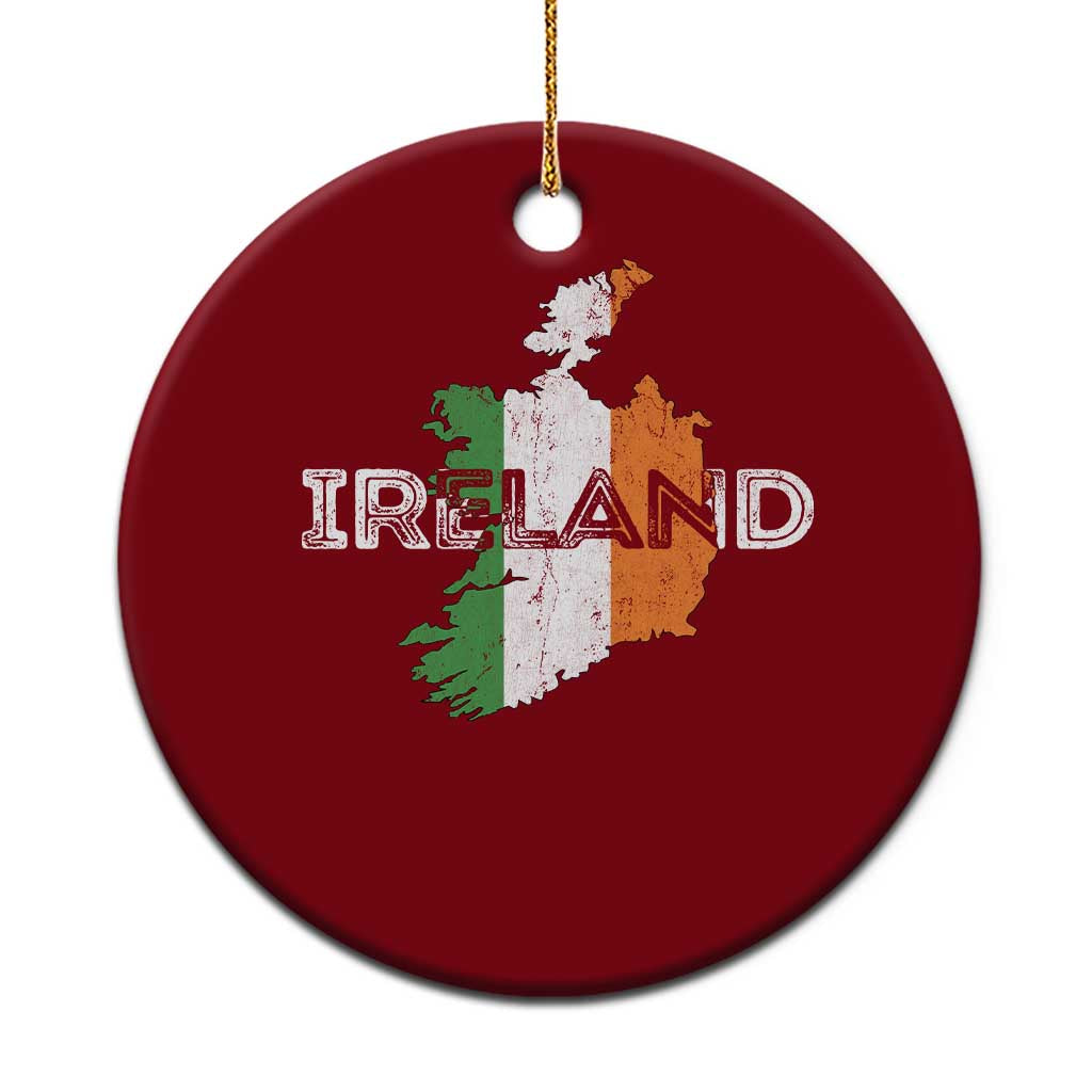 Vintage Irish Map Ireland Pride Souvenir Ceramic Ornament