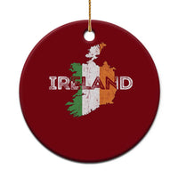 Vintage Irish Map Ireland Pride Souvenir Ceramic Ornament