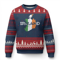 Vintage Irish Map Ireland Pride Souvenir Ugly Christmas Sweater