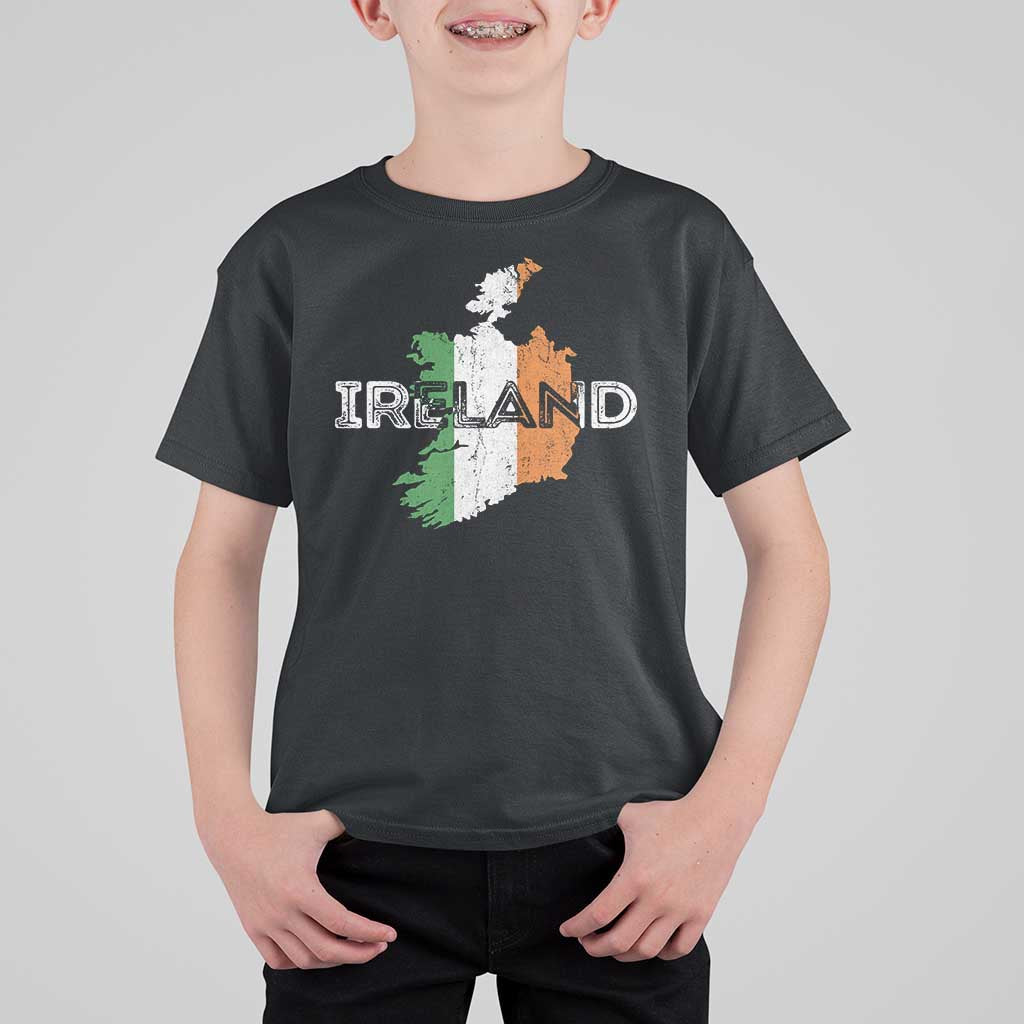Vintage Irish Map Ireland Pride Souvenir T Shirt For Kid
