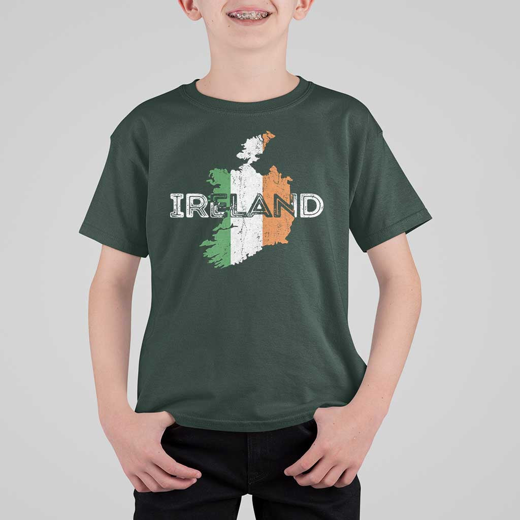 Vintage Irish Map Ireland Pride Souvenir T Shirt For Kid