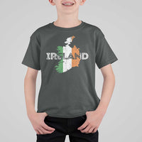 Vintage Irish Map Ireland Pride Souvenir T Shirt For Kid