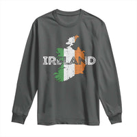 Vintage Irish Map Ireland Pride Souvenir Long Sleeve Shirt