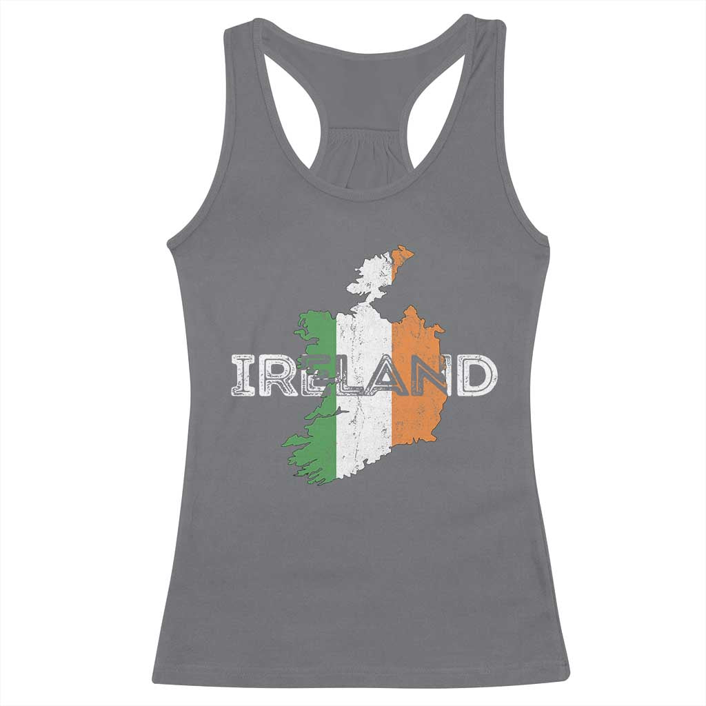 Vintage Irish Map Ireland Pride Souvenir Racerback Tank Top