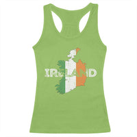 Vintage Irish Map Ireland Pride Souvenir Racerback Tank Top