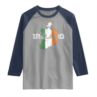 Vintage Irish Map Ireland Pride Souvenir Raglan Shirt