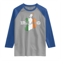 Vintage Irish Map Ireland Pride Souvenir Raglan Shirt