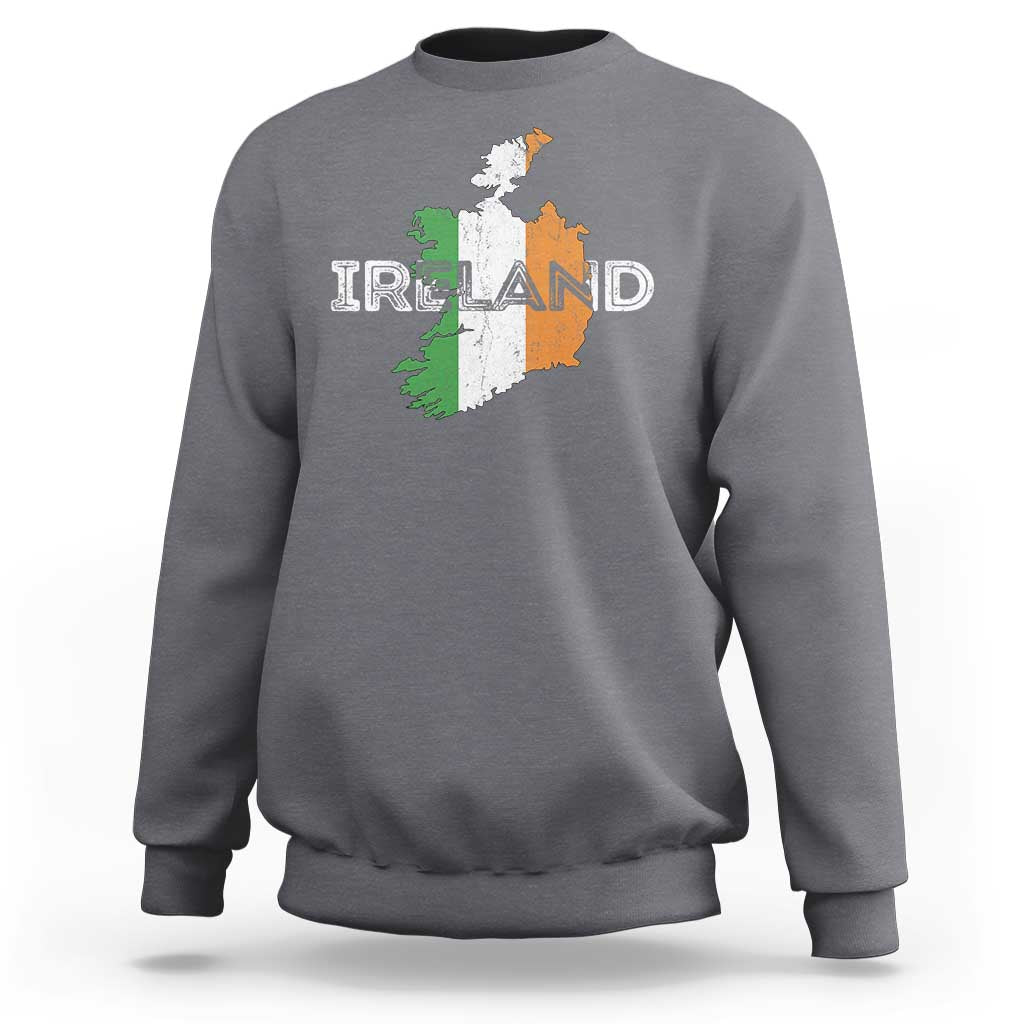 Vintage Irish Map Ireland Pride Souvenir Sweatshirt