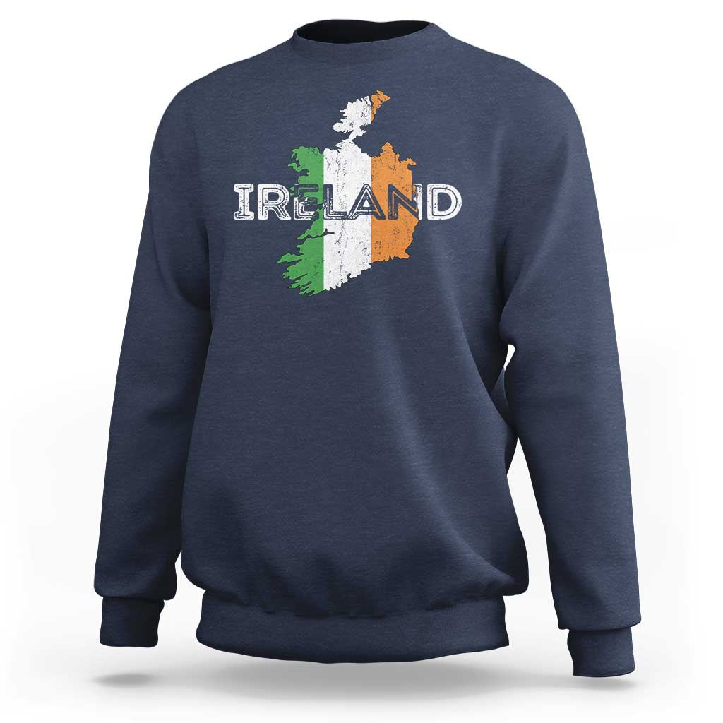 Vintage Irish Map Ireland Pride Souvenir Sweatshirt