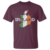 Vintage Irish Map Ireland Pride Souvenir T Shirt
