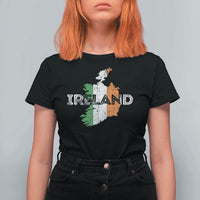 Vintage Irish Map Ireland Pride Souvenir T Shirt For Women