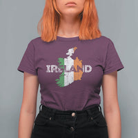 Vintage Irish Map Ireland Pride Souvenir T Shirt For Women
