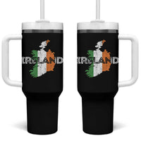 Vintage Irish Map Ireland Pride Souvenir Tumbler With Handle
