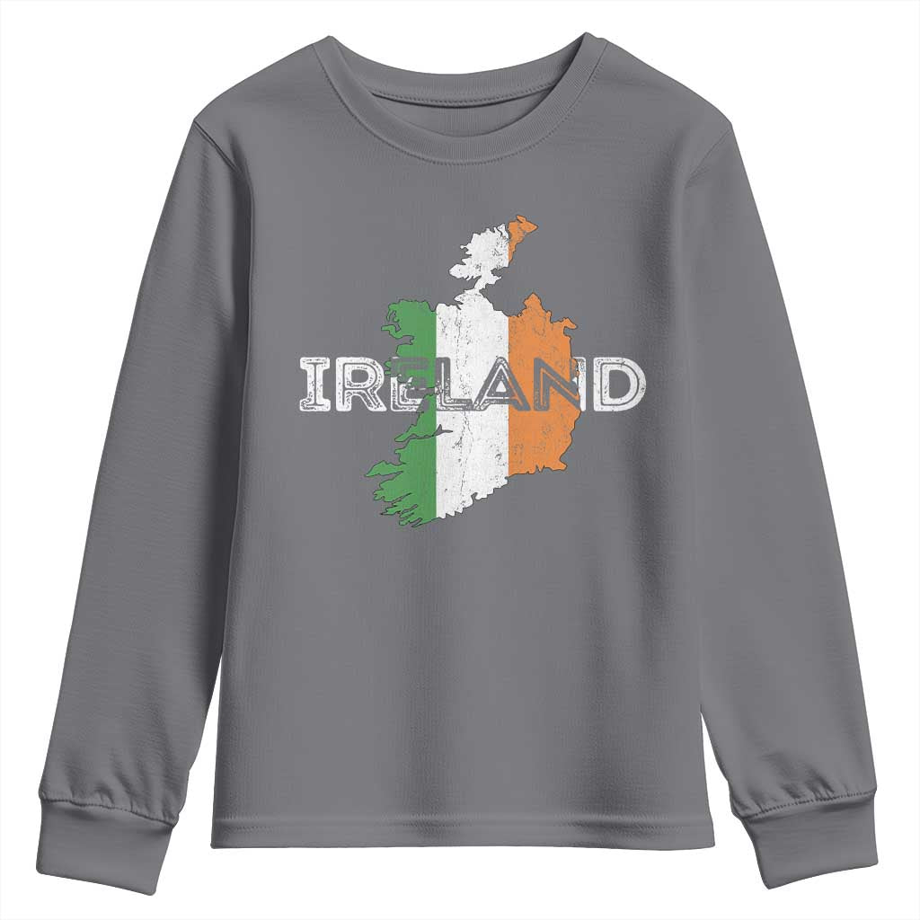 Vintage Irish Map Ireland Pride Souvenir Youth Sweatshirt