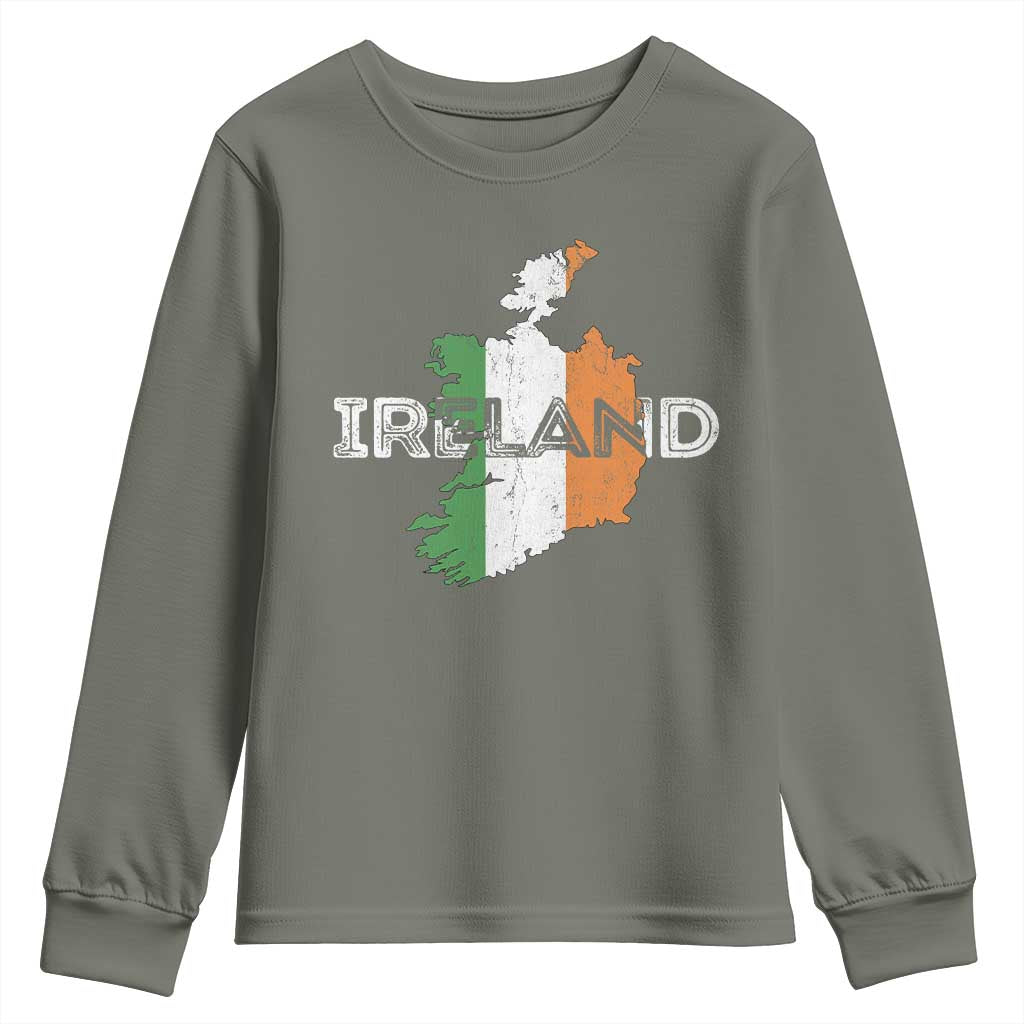 Vintage Irish Map Ireland Pride Souvenir Youth Sweatshirt