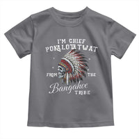 I Am Chief Pokalotatwat From The Bangahoe Tribe Toddler T Shirt Funny Indigenous Native American Skull