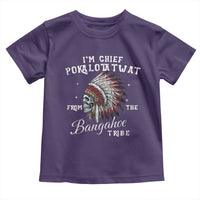 I Am Chief Pokalotatwat From The Bangahoe Tribe Toddler T Shirt Funny Indigenous Native American Skull