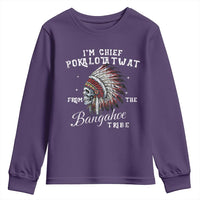 I Am Chief Pokalotatwat From The Bangahoe Tribe Youth Sweatshirt Funny Indigenous Native American Skull