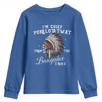 I Am Chief Pokalotatwat From The Bangahoe Tribe Youth Sweatshirt Funny Indigenous Native American Skull