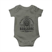 I Am Chief Pokalotatwat From The Bangahoe Tribe Baby Onesie Funny Native American Racoon