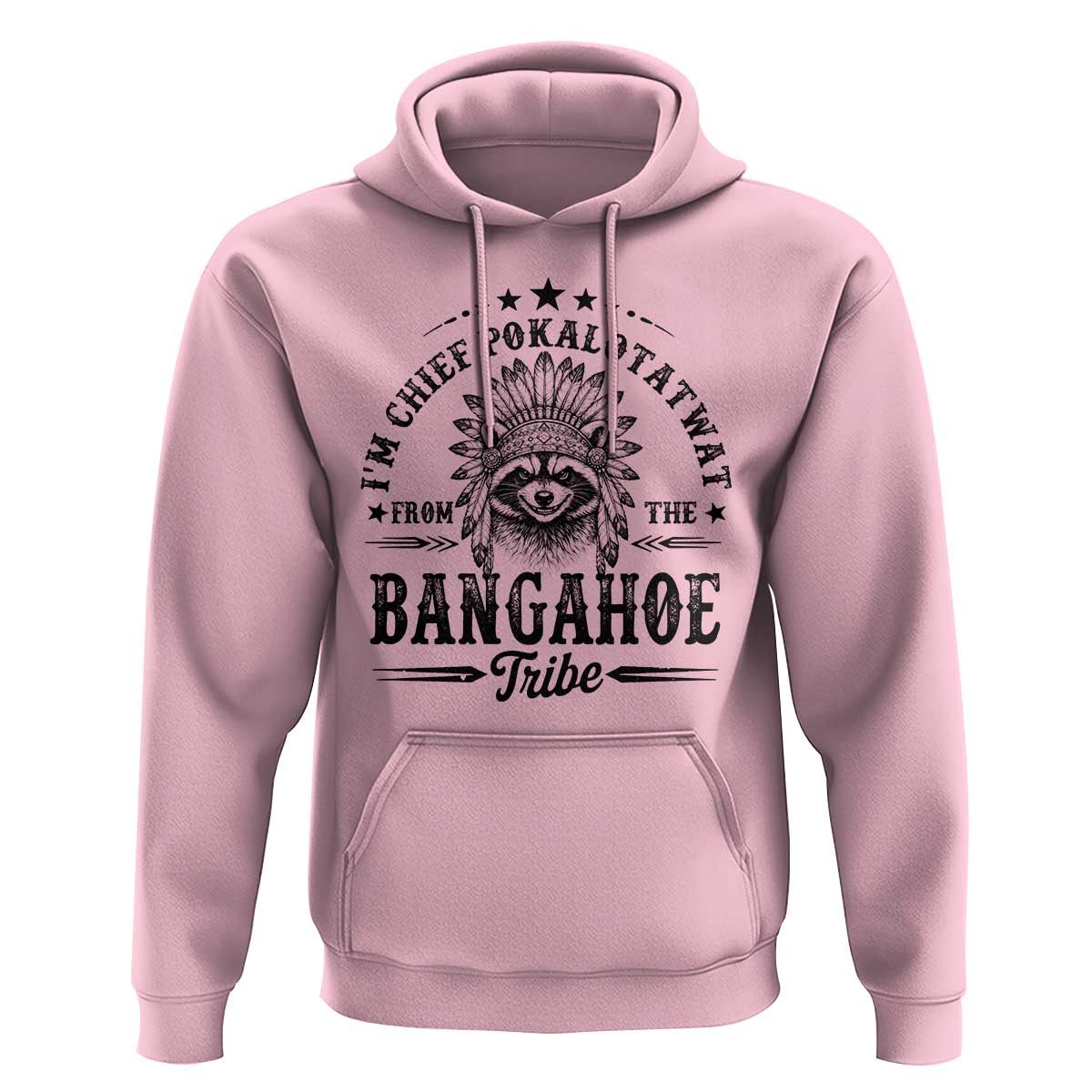 I Am Chief Pokalotatwat From The Bangahoe Tribe Hoodie Funny Native American Racoon