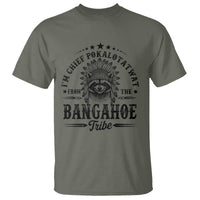 I Am Chief Pokalotatwat From The Bangahoe Tribe T Shirt Funny Native American Racoon