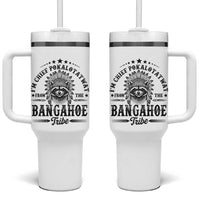 I Am Chief Pokalotatwat From The Bangahoe Tribe Tumbler With Handle Funny Native American Racoon