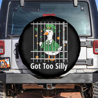 Funny Got Too Silly St Patricks Day Spare Tire Cover Goose Pun Humor Animal Lovers Shamrock