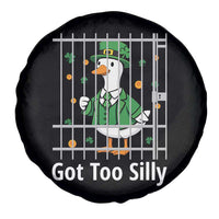 Funny Got Too Silly St Patricks Day Spare Tire Cover Goose Pun Humor Animal Lovers Shamrock
