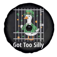 Funny Got Too Silly St Patricks Day Spare Tire Cover Goose Pun Humor Animal Lovers Shamrock