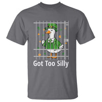 Funny Got Too Silly St Patricks Day T Shirt Goose Pun Humor Animal Lovers Shamrock