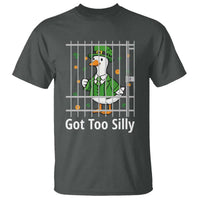 Funny Got Too Silly St Patricks Day T Shirt Goose Pun Humor Animal Lovers Shamrock