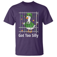 Funny Got Too Silly St Patricks Day T Shirt Goose Pun Humor Animal Lovers Shamrock