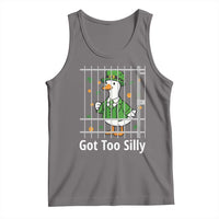 Funny Got Too Silly St Patricks Day Tank Top Goose Pun Humor Animal Lovers Shamrock