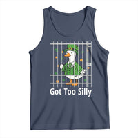 Funny Got Too Silly St Patricks Day Tank Top Goose Pun Humor Animal Lovers Shamrock